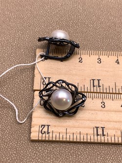 *Серьги Белый Жемчуг д.10*10,5мм арт. 2.0759.0.b-433 Вес 7,38 г - фото 316801 *Серьги Белый Жемчуг д.10*10,5мм арт. 2.0759.0.b-433 Вес 7,38 г - фото 316801