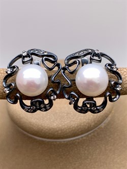 *Серьги Белый Жемчуг д.10*10,5мм арт. 2.0760.0.b-285 Вес 7,22 г - фото 316810 *Серьги Белый Жемчуг д.10*10,5мм арт. 2.0760.0.b-285 Вес 7,22 г - фото 316810