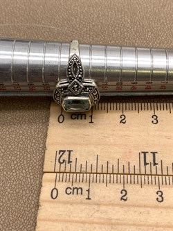 *Кольцо р.17 Марказит Голубой Топаз арт. HR978-389 вес 5 г - фото 317478 *Кольцо р.17 Марказит Голубой Топаз арт. HR978-389 вес 5 г - фото 317478