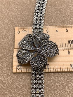 *Браслет р.20 Гибискус Марказит арт BR549-569 вес 56,89 г - фото 317487 *Браслет р.20 Гибискус Марказит арт BR549-569 вес 56,89 г - фото 317487