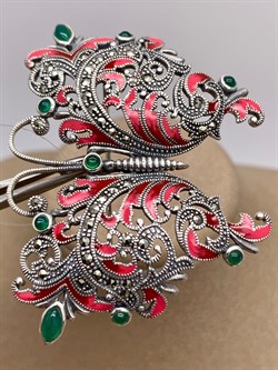 *Брошь-Кулон Марказит Эмаль арт. Р 594-075 вес 14,11 г - фото 317491 *Брошь-Кулон Марказит Эмаль арт. Р 594-075 вес 14,11 г - фото 317491