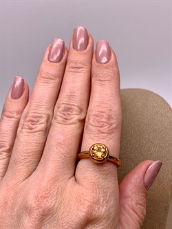 *Кольцо р.18 Цитрин арт. 01-1931/00ЦТ-06-119 вес 3,47 г - фото 317503