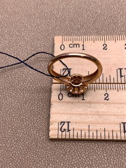 *Кольцо р.18 Цитрин арт. 01-1931/00ЦТ-06-119 вес 3,47 г - фото 317504