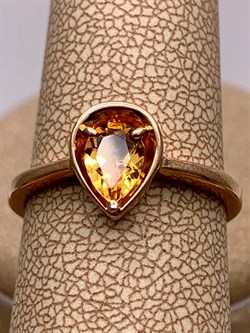 *Кольцо р.18 Цитрин арт. 01-1697/00ЦТ-06-829 вес 2,42 г - фото 317531