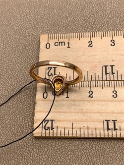 *Кольцо р.18 Цитрин арт. 01-1697/00ЦТ-06-829 вес 2,42 г - фото 317533