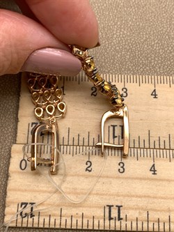 *Серьги Цитрин Черная Шпинель арт. 02-2528/00ЦТ-67-609 вес 6,61 г - фото 317540 *Серьги Цитрин Черная Шпинель арт. 02-2528/00ЦТ-67-609 вес 6,61 г - фото 317540