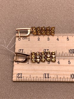 *Серьги Цитрин Черная Шпинель арт. 02-2528/00ЦТ-67-609 вес 6,61 г - фото 317541 *Серьги Цитрин Черная Шпинель арт. 02-2528/00ЦТ-67-609 вес 6,61 г - фото 317541