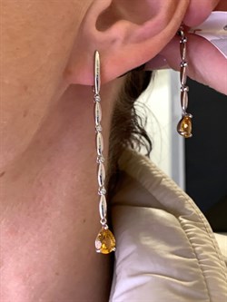 *Серьги Цитрин арт. 02-2170/00ЦТ-00-081 Вес 5,92 г - фото 317546 *Серьги Цитрин арт. 02-2170/00ЦТ-00-081 Вес 5,92 г - фото 317546