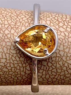 *Кольцо р.17,5 Цитрин арт. 01-1697/00ЦТ-00-058 вес 2,27 г - фото 317555