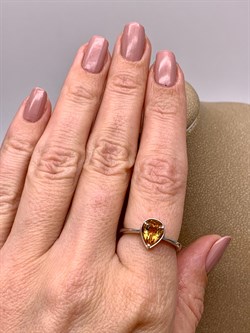 *Кольцо р.17,5 Цитрин арт. 01-1697/00ЦТ-00-058 вес 2,27 г - фото 317558