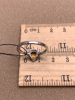 *Кольцо р.17,5 Цитрин арт. 01-1697/00ЦТ-00-058 вес 2,27 г - фото 317559