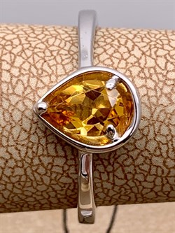 *Кольцо р.18 Цитрин арт. 01-1697/00ЦТ-00-065 вес 2,45 г - фото 317575