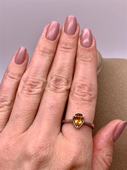 *Кольцо р.18 Цитрин арт. 01-1697/00ЦТ-00-065 вес 2,45 г - фото 317578