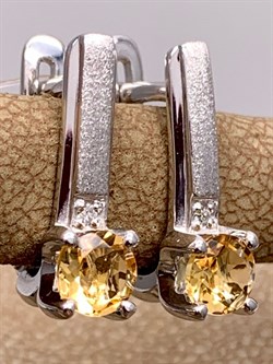 *Серьги Цитрин арт. 02-2764/БРЦТ-00-512 вес 3,34 г - фото 317610 *Серьги Цитрин арт. 02-2764/БРЦТ-00-512 вес 3,34 г - фото 317610