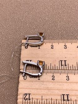 *Серьги Цитрин арт. 02-2764/БРЦТ-00-512 вес 3,34 г - фото 317617 *Серьги Цитрин арт. 02-2764/БРЦТ-00-512 вес 3,34 г - фото 317617