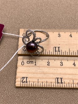 *Кольцо р.18 Шоколадный Жемчуг д.9*9,5мм арт. 1.0369.0.b-467 Вес 2,95 г - фото 317696 *Кольцо р.18 Шоколадный Жемчуг д.9*9,5мм арт. 1.0369.0.b-467 Вес 2,95 г - фото 317696