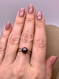 *Кольцо р.17 Черный Жемчуг д.7,5*8мм арт. 1.0320.0.b-608 Вес 1,89 г - фото 317710 *Кольцо р.17 Черный Жемчуг д.7,5*8мм арт. 1.0320.0.b-608 Вес 1,89 г - фото 317710