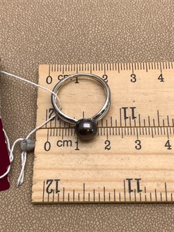 *Кольцо р.17 Черный Жемчуг д.7,5*8мм арт. 1.0320.0.b-608 Вес 1,89 г - фото 317712 *Кольцо р.17 Черный Жемчуг д.7,5*8мм арт. 1.0320.0.b-608 Вес 1,89 г - фото 317712