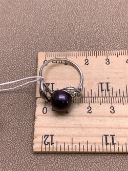 *Кольцо р.18 Черный Жемчуг д.9,5*10мм арт. 1.0682.0.b-150 Вес 2,93 г - фото 317742 *Кольцо р.18 Черный Жемчуг д.9,5*10мм арт. 1.0682.0.b-150 Вес 2,93 г - фото 317742