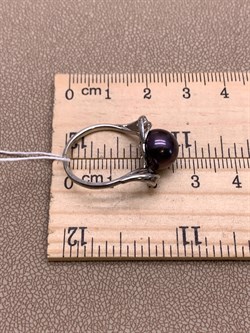 *Кольцо р.18 Черный Жемчуг д.9,5*10мм арт. 1.0682.0.b-150 Вес 2,93 г - фото 317743 *Кольцо р.18 Черный Жемчуг д.9,5*10мм арт. 1.0682.0.b-150 Вес 2,93 г - фото 317743