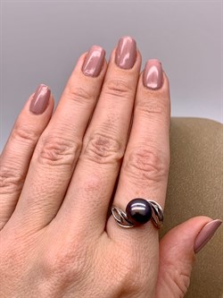 *Кольцо р.17,5 Шоколадный Жемчуг д.9*10мм арт. 1.0682.0.b-214 Вес 2,89 г - фото 317757 *Кольцо р.17,5 Шоколадный Жемчуг д.9*10мм арт. 1.0682.0.b-214 Вес 2,89 г - фото 317757