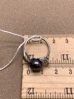 *Кольцо р.17,5 Шоколадный Жемчуг д.9*10мм арт. 1.0682.0.b-214 Вес 2,89 г - фото 317759 *Кольцо р.17,5 Шоколадный Жемчуг д.9*10мм арт. 1.0682.0.b-214 Вес 2,89 г - фото 317759