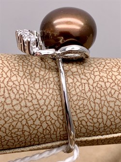 *Кольцо р.17,5 Шоколадный Жемчуг д.10,5*11мм арт. 1.0289.0.b-478 Вес 3,85 г - фото 317797 *Кольцо р.17,5 Шоколадный Жемчуг д.10,5*11мм арт. 1.0289.0.b-478 Вес 3,85 г - фото 317797