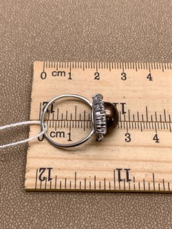 *Кольцо р.17,5 Шоколадный Жемчуг д.10,5*11мм арт. 1.0289.0.b-478 Вес 3,85 г - фото 317802 *Кольцо р.17,5 Шоколадный Жемчуг д.10,5*11мм арт. 1.0289.0.b-478 Вес 3,85 г - фото 317802