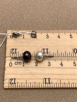 *Пусеты Жемчуг Микс д.8*8,5мм арт. 2.0116.0.b-227 Вес 2,24 г - фото 317863