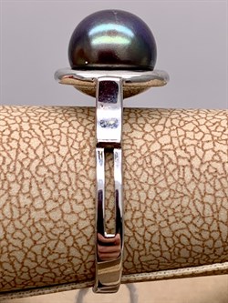 *Кольцо р.17,5 Черный Жемчуг д.8,5*9мм арт. 1.0652.0.b-731 Вес 3,22 г - фото 317921 *Кольцо р.17,5 Черный Жемчуг д.8,5*9мм арт. 1.0652.0.b-731 Вес 3,22 г - фото 317921