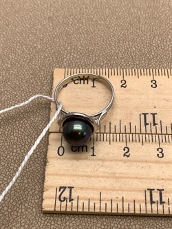 *Кольцо р.17,5 Черный Жемчуг д.8,5*9мм арт. 1.0652.0.b-731 Вес 3,22 г - фото 317925 *Кольцо р.17,5 Черный Жемчуг д.8,5*9мм арт. 1.0652.0.b-731 Вес 3,22 г - фото 317925