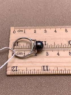 *Кольцо р.17,5 Черный Жемчуг д.8,5*9мм арт. 1.0652.0.b-731 Вес 3,22 г - фото 317926 *Кольцо р.17,5 Черный Жемчуг д.8,5*9мм арт. 1.0652.0.b-731 Вес 3,22 г - фото 317926