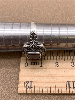 *Кольцо р.18Марказит Гранат Пироп арт. HR978-419 вес 5,5 г - фото 317980