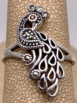 *Кольцо р.16,5 Жар Птица Марказит арт HR1687-724 вес 3,95 г - фото 318024