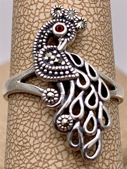 *Кольцо р.17,5 Жар Птица Марказит арт HR1687-731 вес 4,31 г - фото 318036