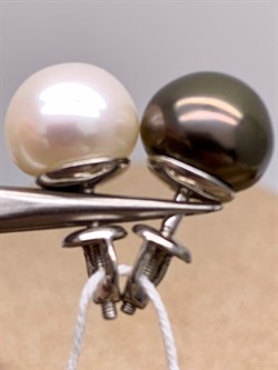 *Пусеты Жемчуг Микс д.9*9,5мм арт. 2.0117.0.b-155 Вес 2,71 г - фото 318107