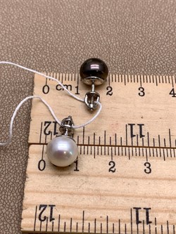 *Пусеты Жемчуг Микс д.9*9,5мм арт. 2.0117.0.b-155 Вес 2,71 г - фото 318109