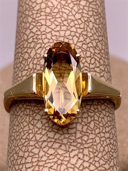 *Кольцо р.17,5 Цитрин цв Лимонное арт. 10331126-039 (вес 2,45 г) - фото 318360