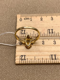 *Кольцо р.17,5 Цитрин цв Лимонное арт. 10331126-039 (вес 2,45 г) - фото 318362