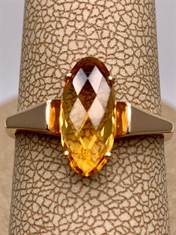 *Кольцо р.18 Цитрин цв Красное арт. 1331126-926 (вес 2,35 г) - фото 318426
