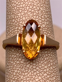*Кольцо р.18 Цитрин цв Красное арт. 1331126-926 (вес 2,35 г) - фото 318427