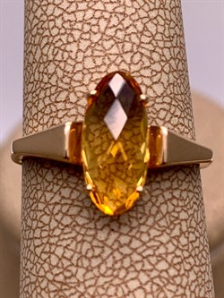 *Кольцо р.18 Цитрин цв Красное арт. 1331126-926 (вес 2,35 г) - фото 318428