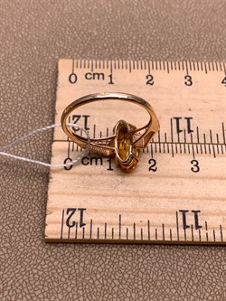 *Кольцо р.18 Цитрин цв Красное арт. 1331126-926 (вес 2,35 г) - фото 318430