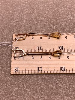 *Серьги Цитрин цв Красное арт. 2331704-127 (вес 5,24 г) - фото 318491