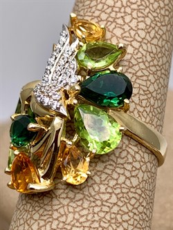 *Кольцо р.16,5 Колибри цв Лимонное арт. 01-2-290-22-190 (вес 4,35 г) - фото 318522 *Кольцо р.16,5 Колибри цв Лимонное арт. 01-2-290-22-190 (вес 4,35 г) - фото 318522