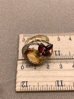 *Кольцо р.18,5 Родолит Цитрин арт. 01-1-206-2201-021-927 (вес 6,33 г) - фото 318548 *Кольцо р.18,5 Родолит Цитрин арт. 01-1-206-2201-021-927 (вес 6,33 г) - фото 318548