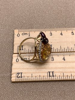 *Кольцо р.18,5 Родолит Цитрин арт. 01-1-206-2201-021-927 (вес 6,33 г) - фото 318549 *Кольцо р.18,5 Родолит Цитрин арт. 01-1-206-2201-021-927 (вес 6,33 г) - фото 318549