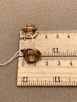 *Серьги Цитрин цв Красное арт. 2330230-702 (вес 4,61 г) - фото 318596