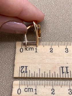 *Серьги Цитрин цв Красное арт. 2310706-737 (вес 3,95 г) - фото 318614