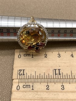 *Кольцо р.18,5 Родолит Цитрин арт. 01-1-206-2201-021-927 (вес 6,33 г) - фото 318618 *Кольцо р.18,5 Родолит Цитрин арт. 01-1-206-2201-021-927 (вес 6,33 г) - фото 318618